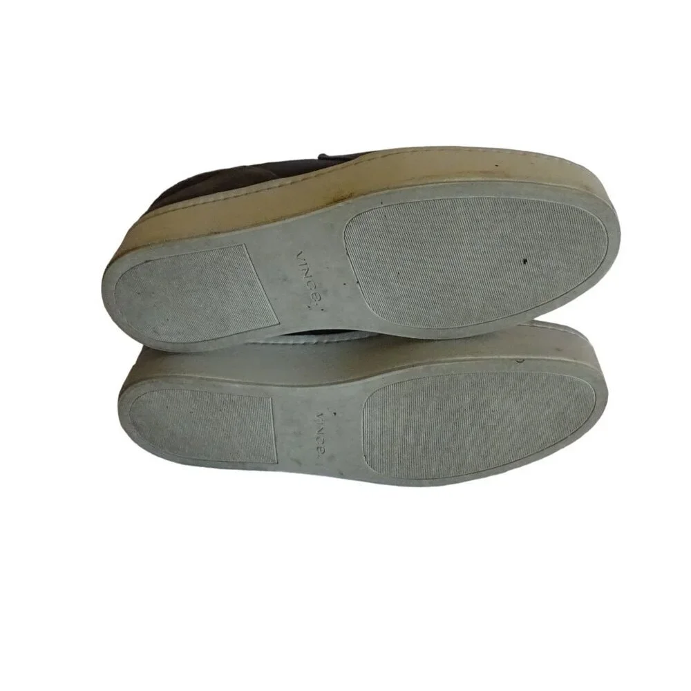 Vince Gray Suede Slip-On Platform Loafers Sneakers Women Size 8 EUR 38 - Picture 5 of 9